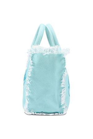 Borsa in canvas di cotone verde acqua SAINT BARTH KIDS | COL000100432L